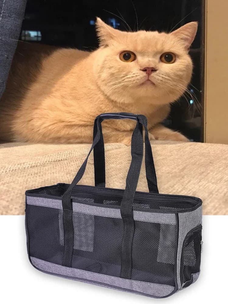 Dog Carrier Bag Soft Side Backpack Dog Travel Bags Cat Pet Carriers Airline Approved Transport For Small Dogs Cats Outgoing