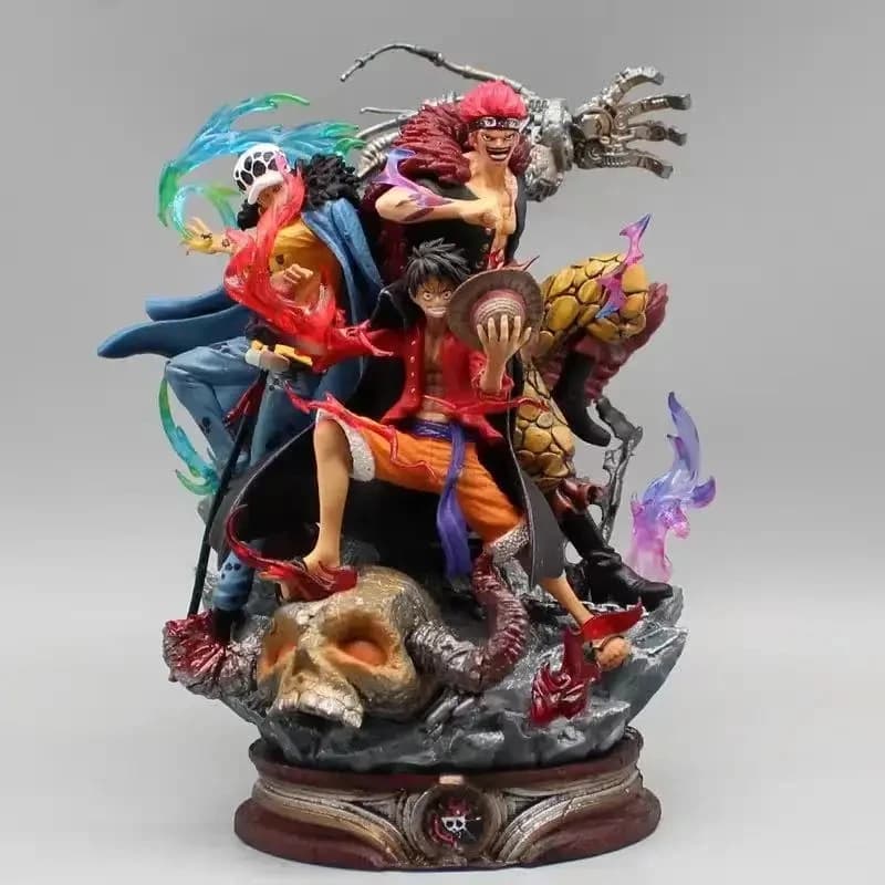 22cm One Piece Anime Figurine Three Captain Figure Kid Law rufy Action modello in Pvc statua collezione di bambole decorazione giocattoli regalo