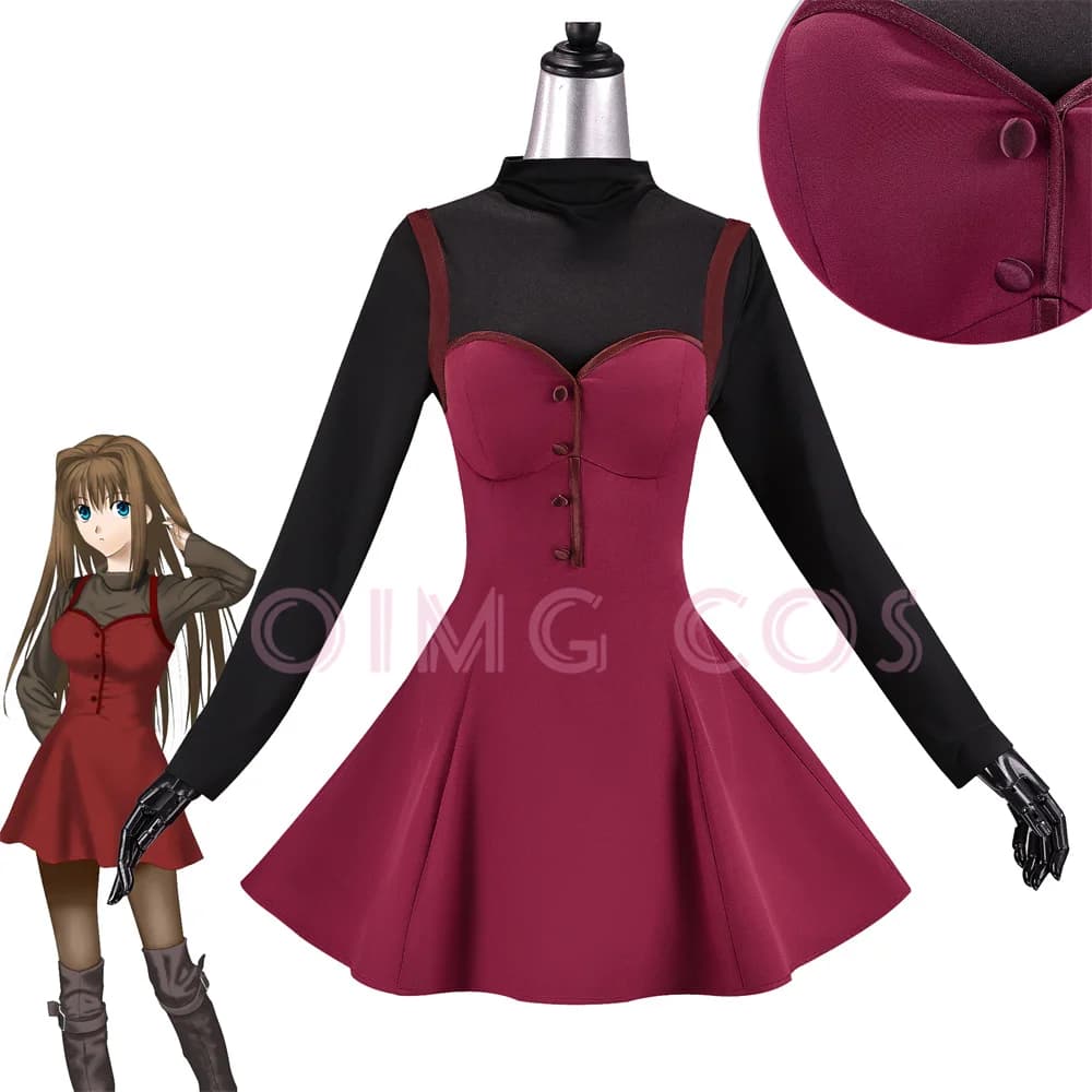 Costume Cosplay WITCH ON THE HOLY NIGHT Aozaki Aoko, Uniforme da Tiratrice Magica per Carnevale, Anime, Halloween, Mascherata e Giochi