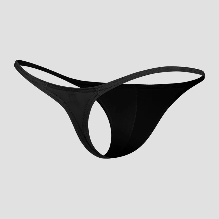 Biancheria intima sexy a forma di T elasticizzata a forma di U in tinta unita a vita bassa da uomo che espone i pantaloni traspiranti perizoma dei glutei