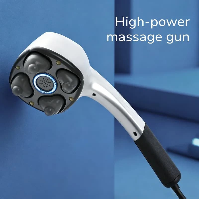 4-head Fascia Machine Gun Professional Ergonomic Powerful Vibration Handheld Muscle Massager Gun Durable Relaxation Treatments