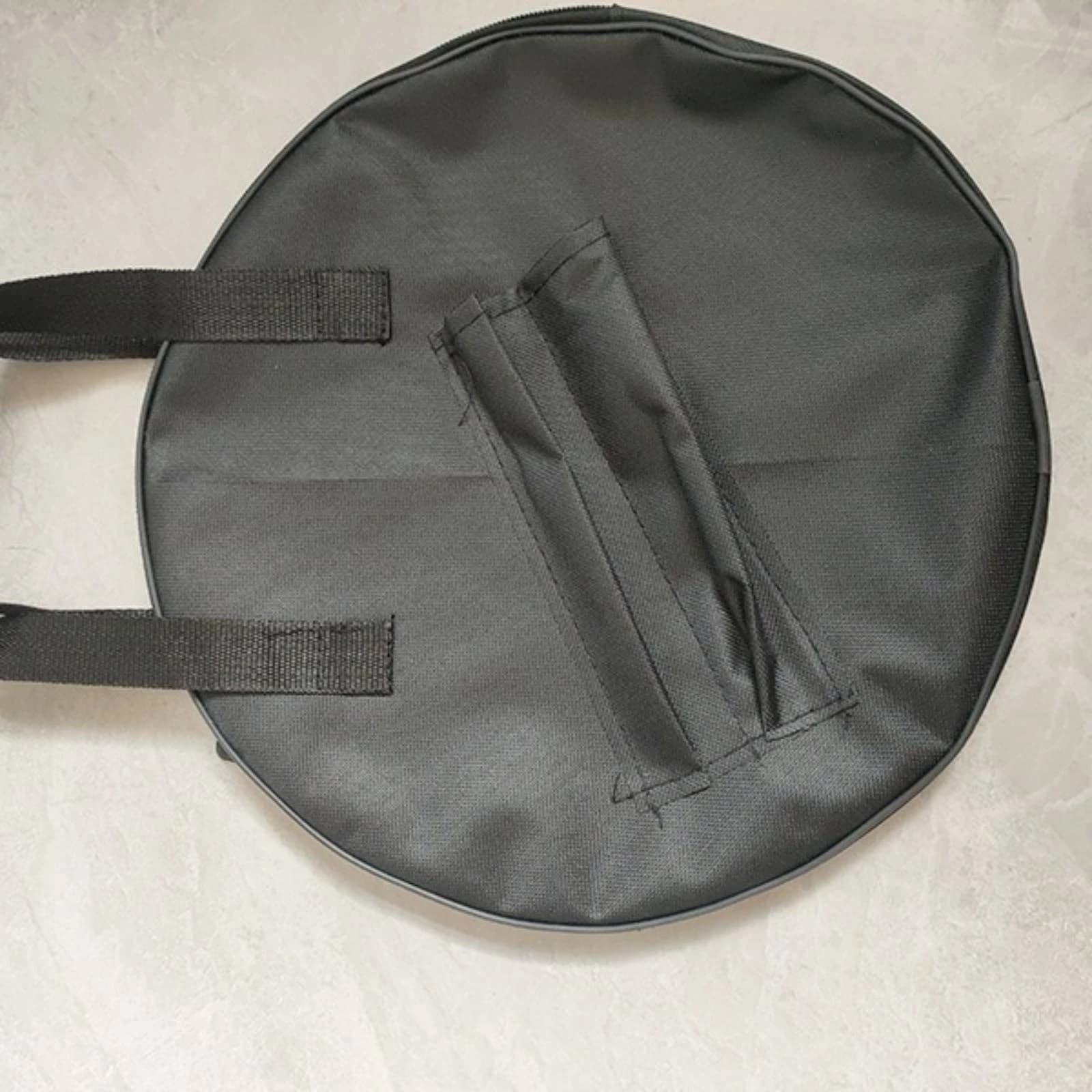 Practice Drum Pad Bag Water-Resistant Practice Pad Carrying Case Drumstick Bag Zippered Music Storage Front Pocket
