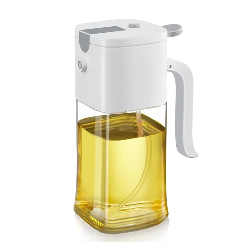 ABVJ-2-In-1 Olive Oil Spray Flacon 16,9 Oz/500 ml - Olive Oil Dispenser for Kitchen Gadget 2 in 1, Suitable for Air Fryer