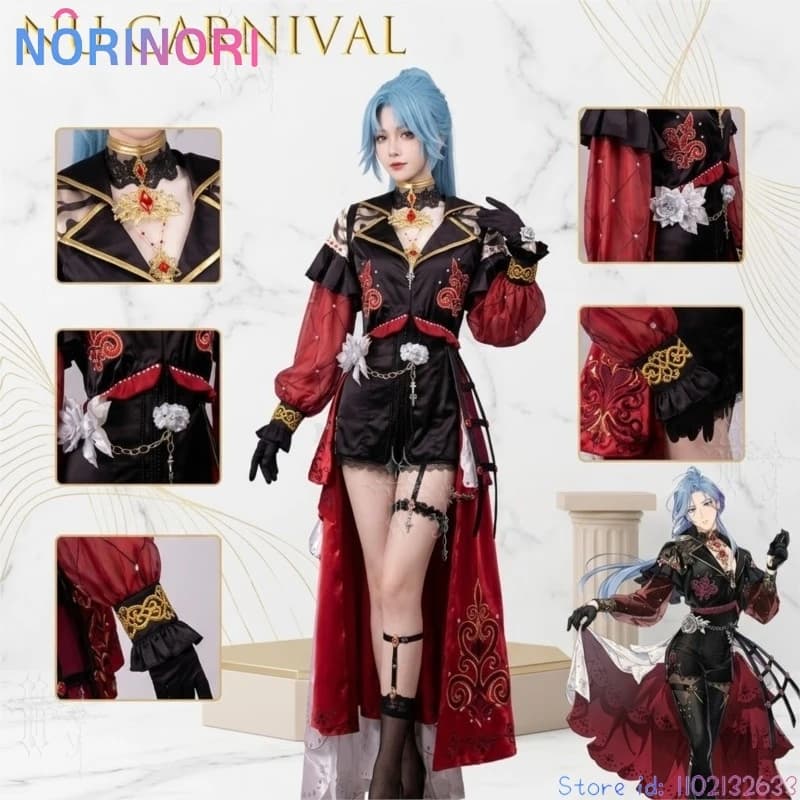 Nu Carnival Edmond Cosplay Full Costume Devoted Obsessor Outfit Game Character Suit For Comic Con Halloween Theme Party Gothic