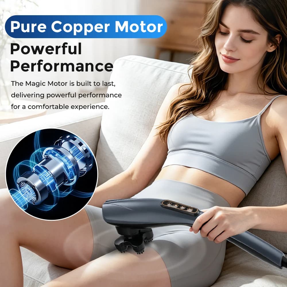Fascia Massage Gun Shoulder Massage Machine Electric Muscle Massager Gun High Frequency Back Waist Neck Body Massage with Handl