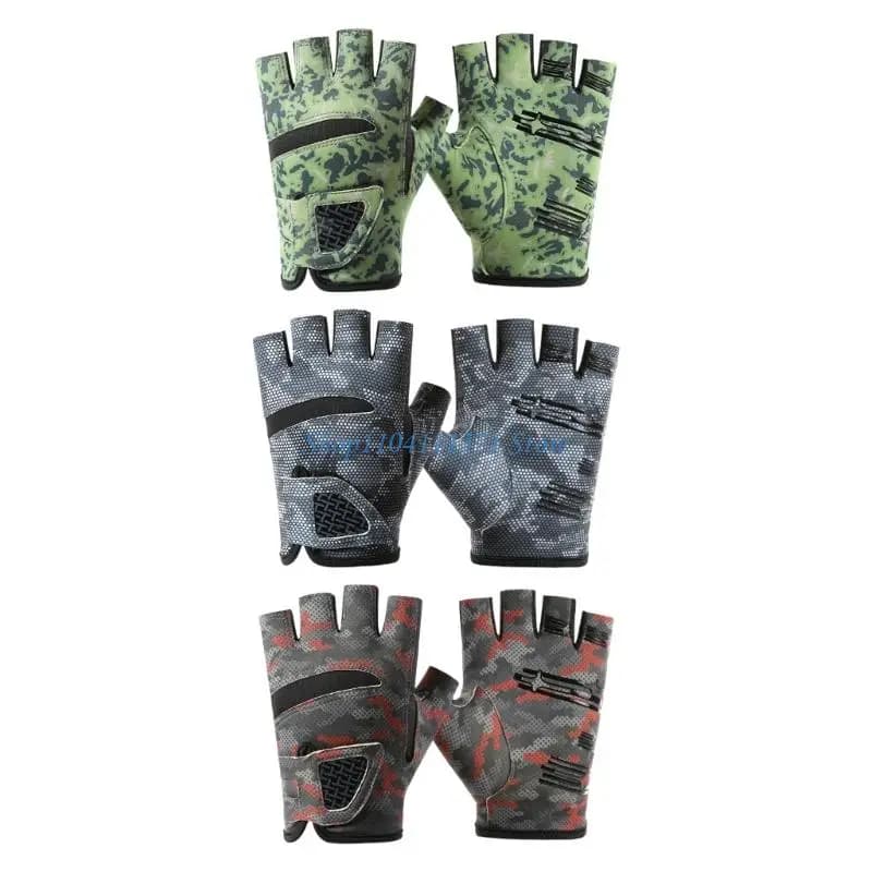 Breathable Elastic Gloves for Fishing, Hiking, Cycling UPF50+ Solar Protection Fishing Gloves Comfortable fingerless gloves