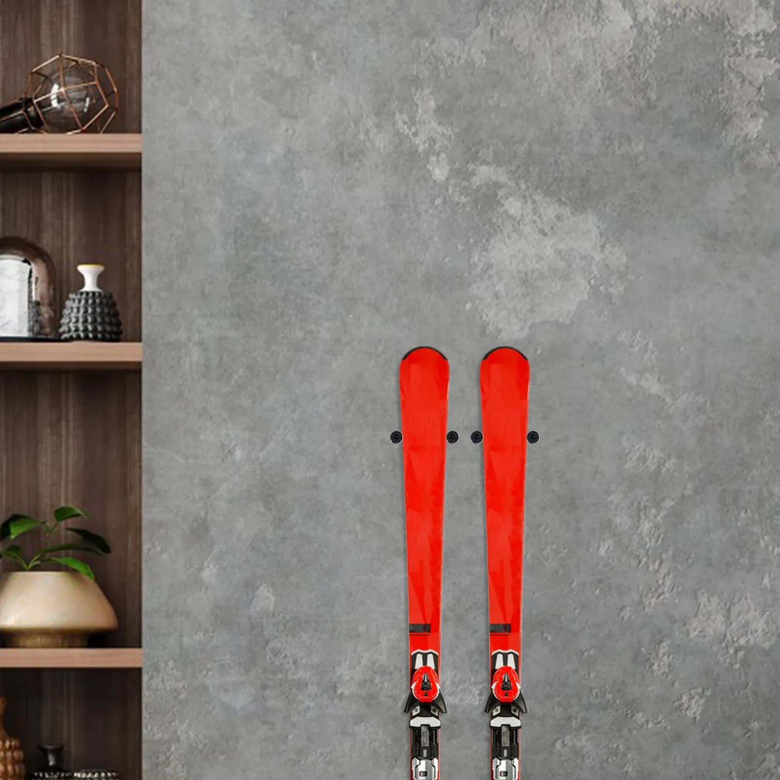2Pcs Ski Wall Mount Vertical Hook Rubber Snowboard Rack Holder Bright Color Storage Display Snowboard Wall Mount