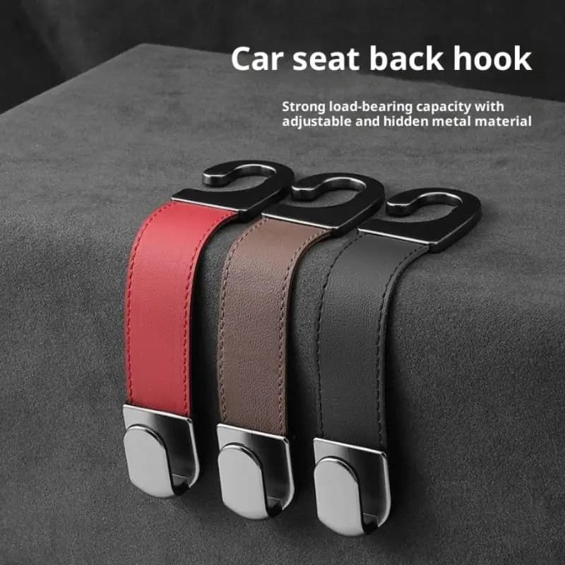 1 clip porta organizer per auto per poggiatesta; Ganci di fissaggio automatici per riporre le borse