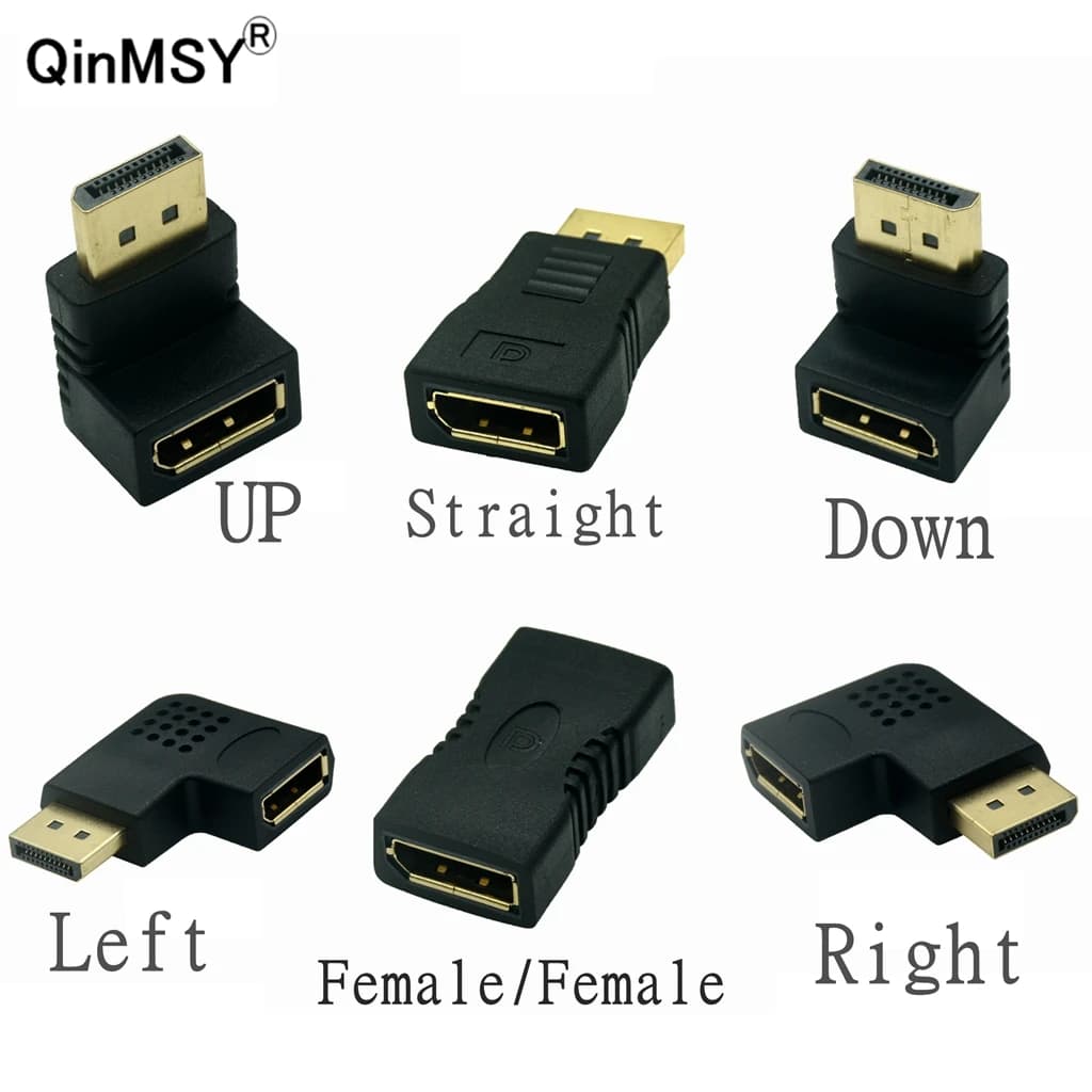 Convertitore Displayport 1.2 con angolo di 90 gradi Adattatore Displayport UP down Adattatore DP ad angolo sinistro destro 4k/60Hz 2K/144Hz passaggio
