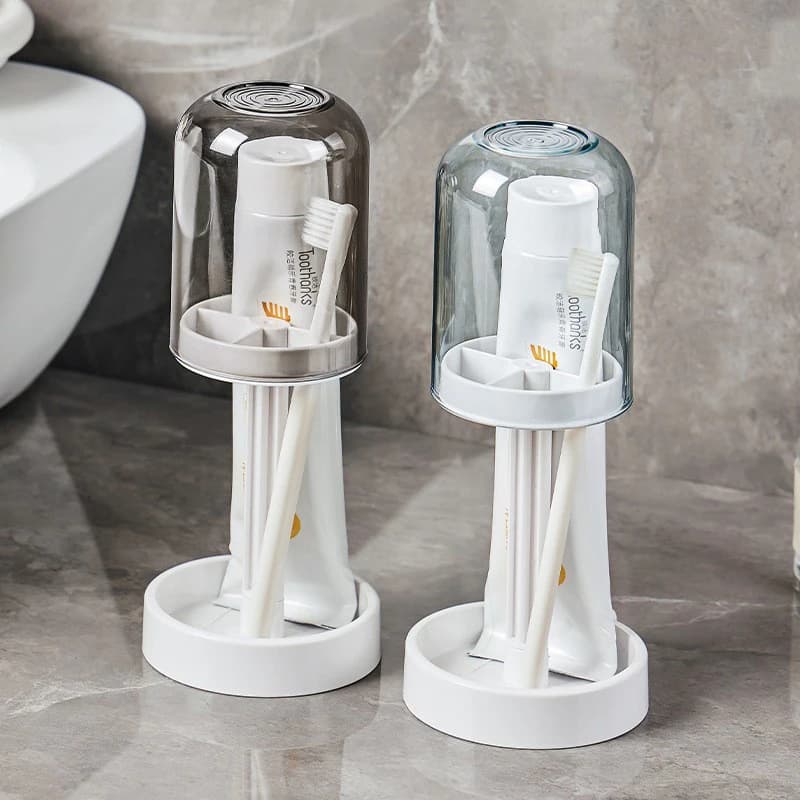3 in 1 toothbrush holder for dry cleaning and dust protection