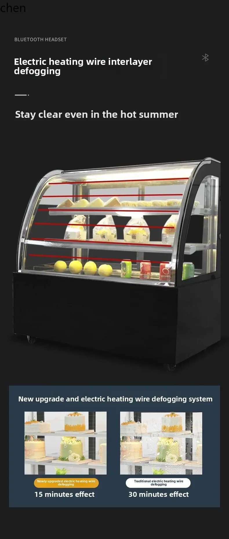 cc25 Refrigerated Display Cabinet Small Dessert West Point Cooked Food Refrigerator Milk Tea Shop Fruit Fresh-keeping Cabinet