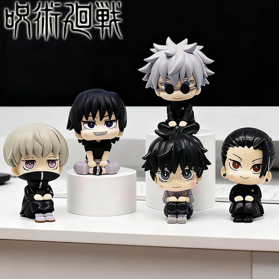Statuette in Versione Q di Jujutsu Kaisen, Simpatiche Figure di Yuji Itadori e Gojo Satoru in PVC, Modellini Anime da Collezione, Regalo