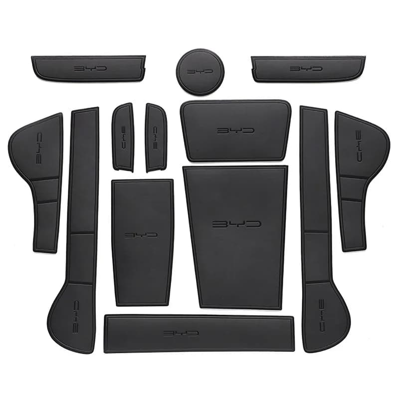 Tappetino per scanalatura porta auto Tappetino per tazza per BYD E2 2023 Tappetini per scatola portaoggetti per console centrale Tappetino per portabicchieri con slot per cancello automatico