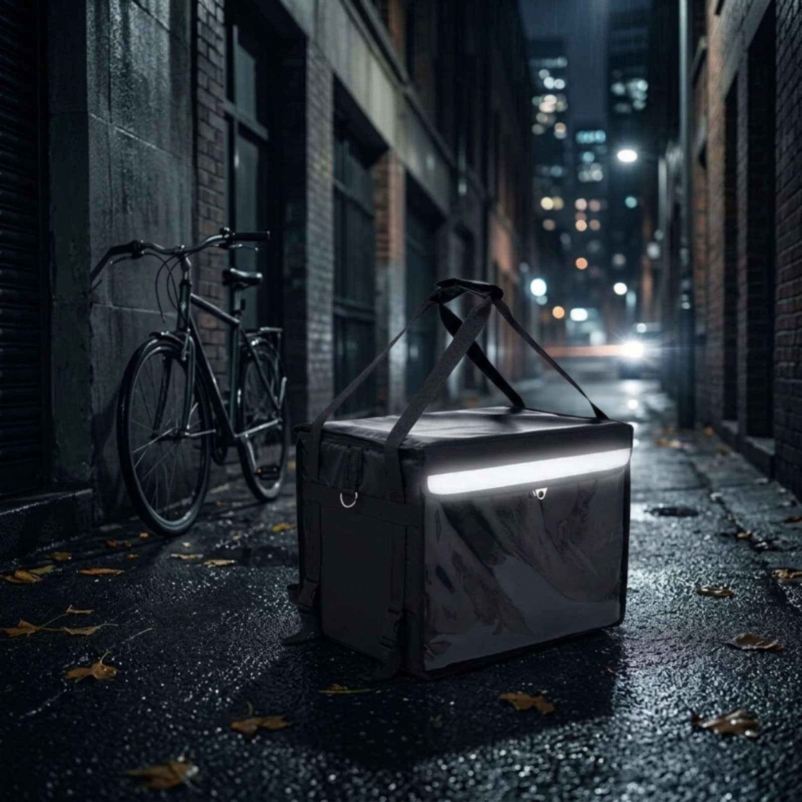 Insulated Food Delivery Backpack Structured Insulated Delivery Backpack Padded Easy to Clean for Couriers, Takeaway Transport