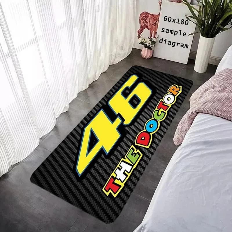 Valentino Rossi 46 The Doctor Runner Rug Tappeto lungo antiscivolo a tema MotoGP per camera da letto e soggiorno