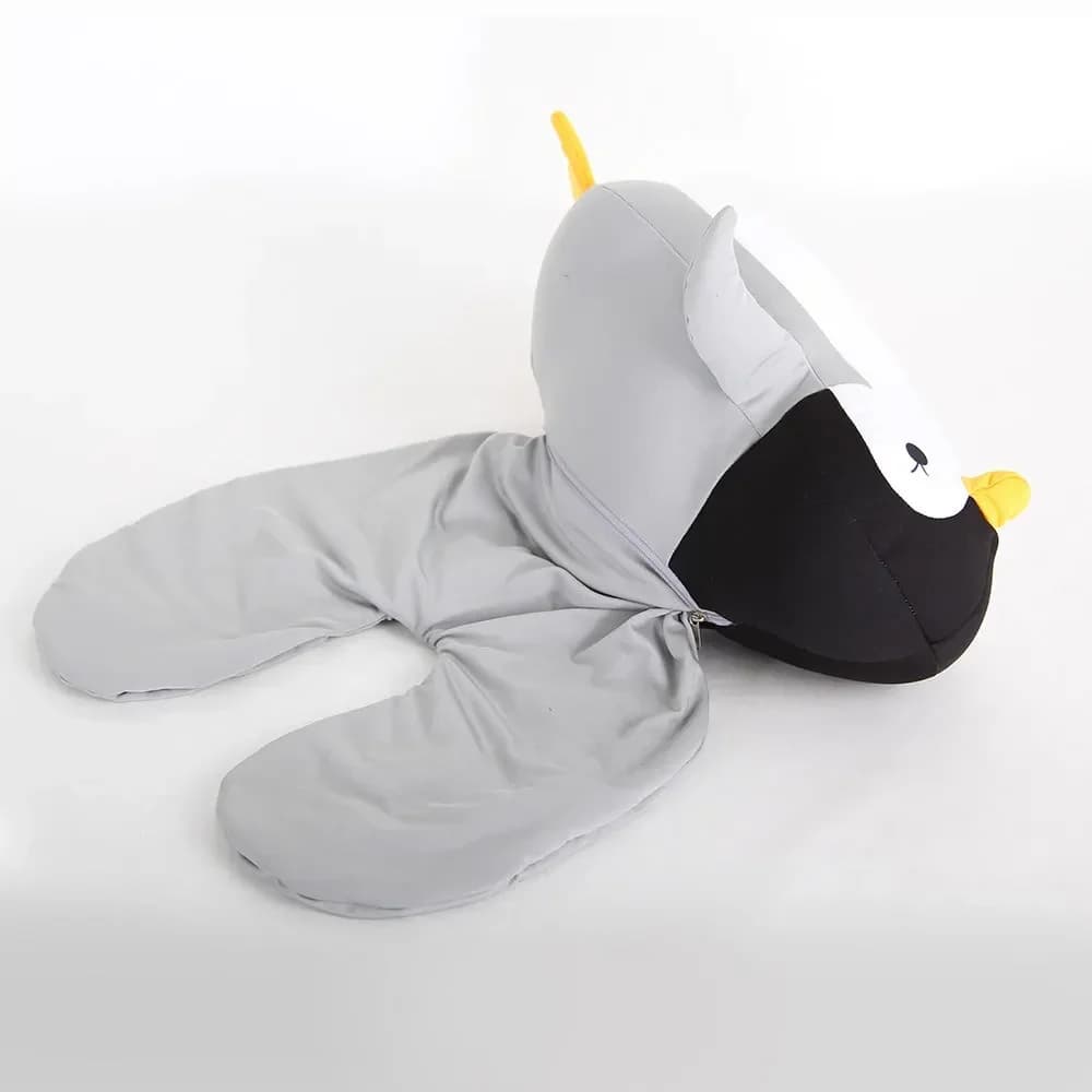 Cuscino a forma di U Particelle di schiuma Cuscino per deformazione Cuscino per pisolino da ufficio Collo di bambola 2 in 1 Doppio scopo