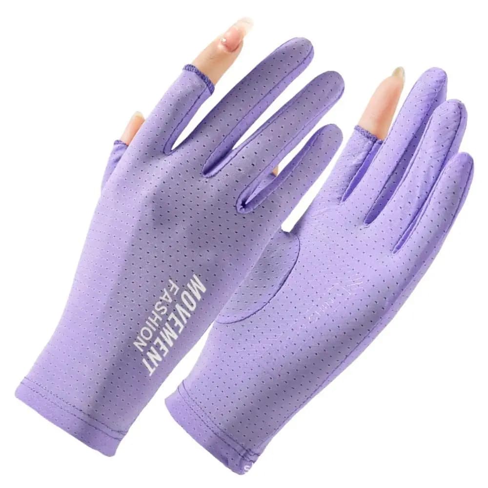 1 paio di guanti di protezione solare per esterni con touch screen sottile alla moda, guanti per protezione solare, guanti da guida