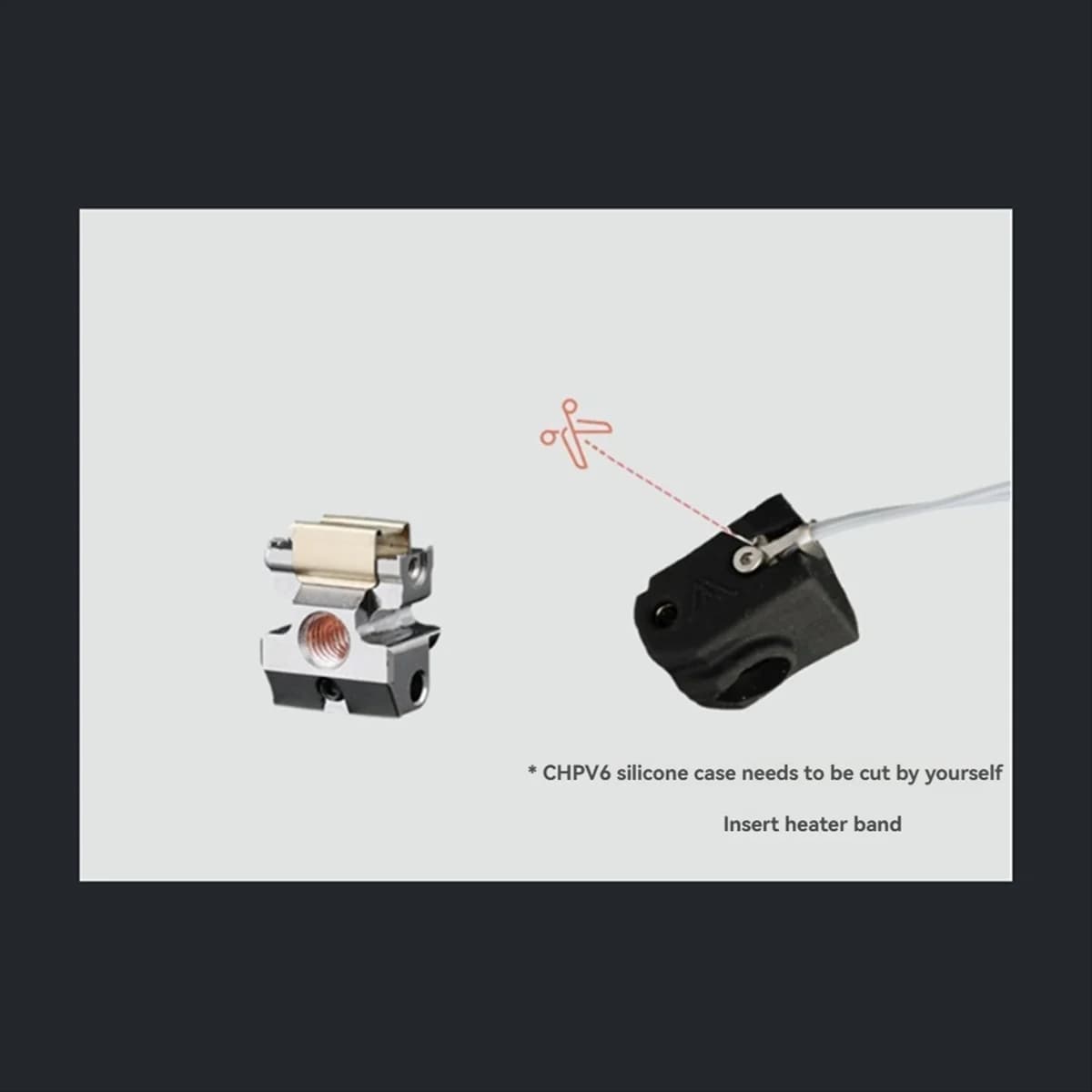 (A75T) Blocco Riscaldante per Stampante 3D ad Alte Prestazioni in Alluminio per Tubo di Riscaldamento CHP V6 82W, Accessori per Stampante 3D