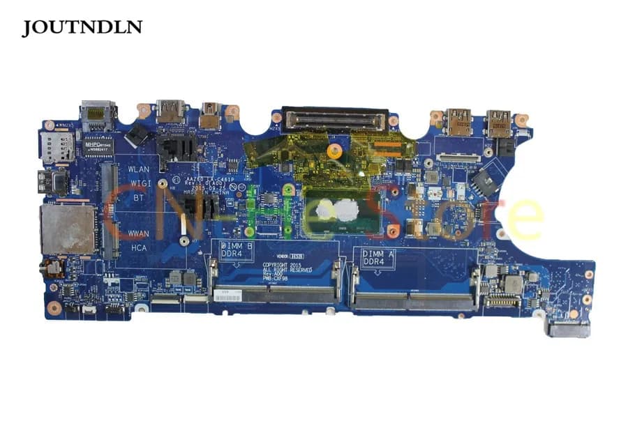 Genuino PER Dell Latitude E7470 Scheda Madre Del Computer Portatile VNKRJ 0VNKRJ CN-0VNKRJ AAZ60 LA-C461P DDR4 W/i7-6600U CPU