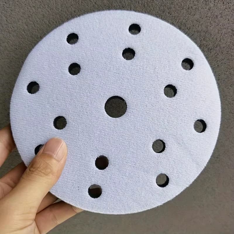 15-hole soft sponge interface Abrasive 6 inch 150 mm support disc Abrasive discs with hook and polishing ring