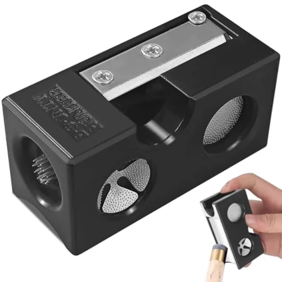 Kit 6 in 1 per Modellare la Punta della Stecca da Biliardo, Strumento Professionale Portatile per la Riparazione della Stecca da Biliardo