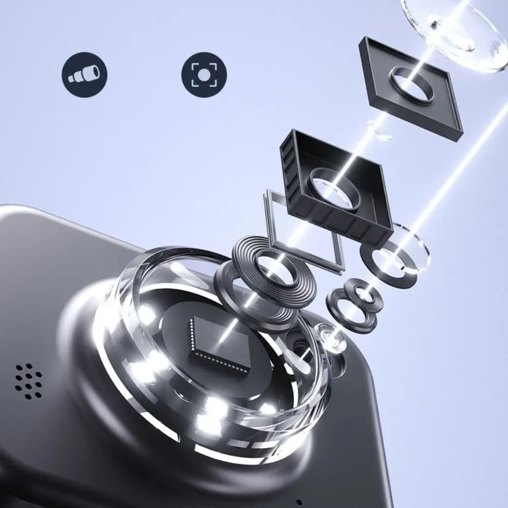 Comoda lente d'ingrandimento elettronica con schermo da 2,4 pollici, microscopio digitale portatile, amplificatore ricaricabile ad alta definizione