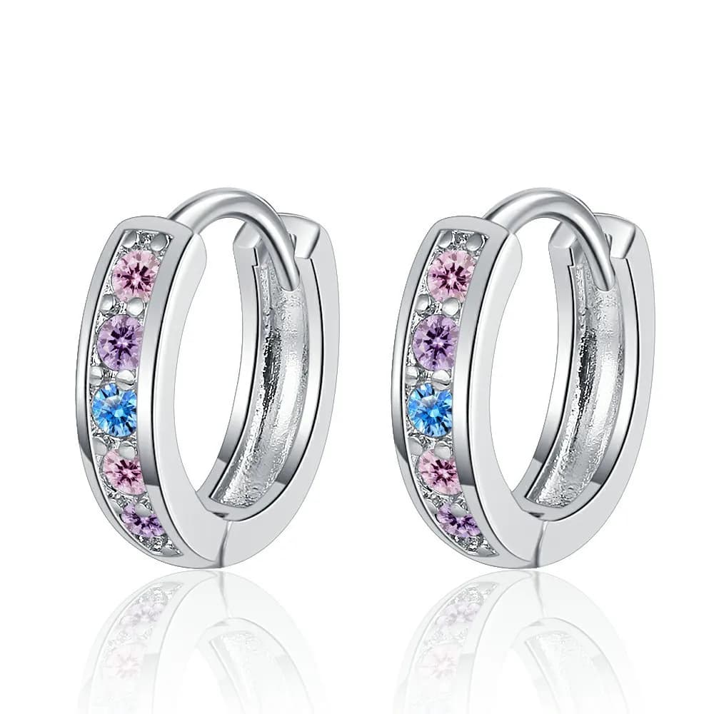 Orecchini in Argento 925 di Lusso con Zirconi Colorati 18K per Donne, Gioielli da Matrimonio in Argento Sterling, Regali di Fidanzamento Femminili, Moda per Feste