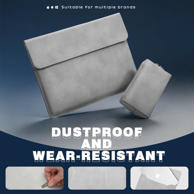 Custodia Protettiva per Laptop (MacBook, iPad) Air M1 M2 13.3 14.2 15.6 16 Pro 12.9 11 Pollici, Borsa in Pelle PU Opaca