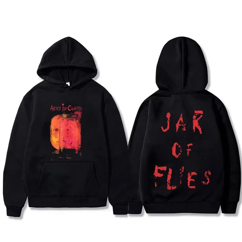 Rock Band Alice in Chains Jar of Flies Album Felpa con cappuccio grafica da uomo Felpa con cappuccio gotico punk pop musicale Pullover moda maschile