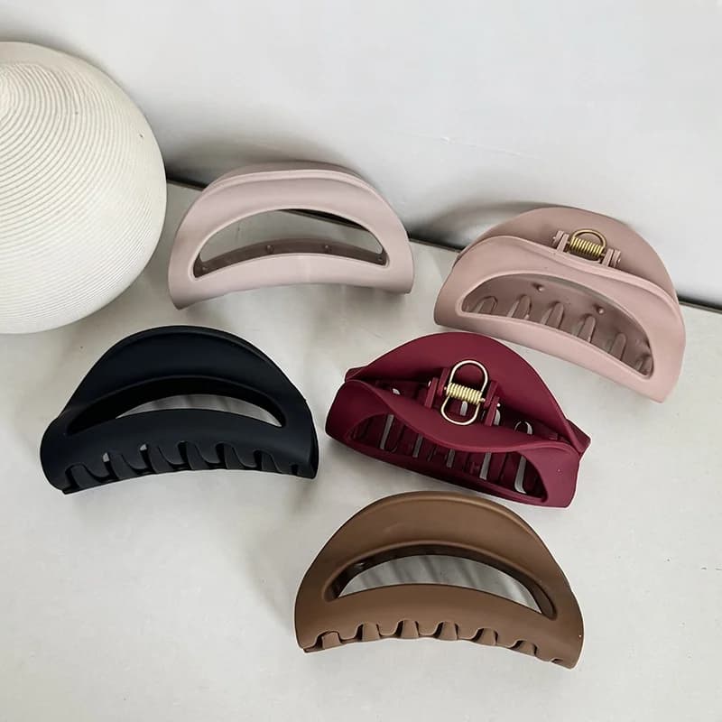 Clip per capelli a forma di squalo in morbido silicone, clip semicircolare anti-collisione, protegge la parte posteriore della testa