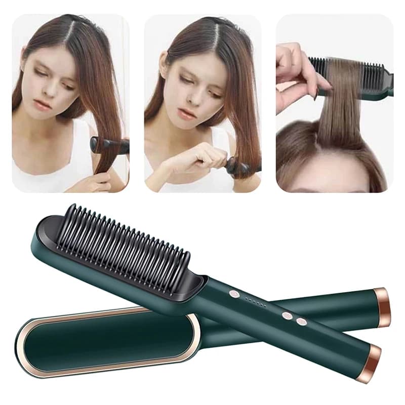 Trending Products Hair Straightener Comb Fast Heating Styling Brush Electric Hair Smoothing Comb for Salon Home Use