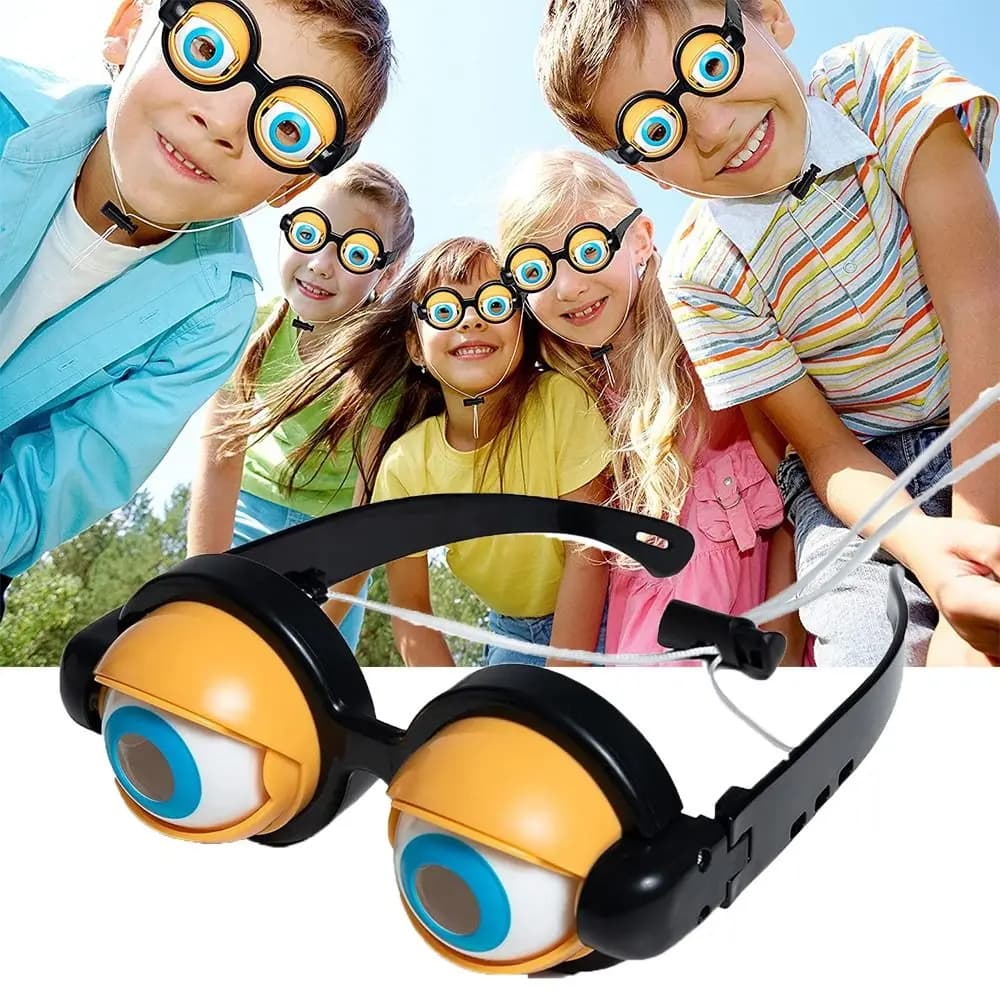 Party Eyewear Funny Glasses Crazy Eyes Props for Adult Kids Crazy Blink Big Frog Eye Plastic Toy Accessories