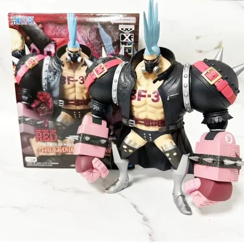 Versione teatrale Bandai Banpresto DXF One Piece RED Franky Ornamenti periferici Gioco alla moda Figura anime Modello Decorazione bambola