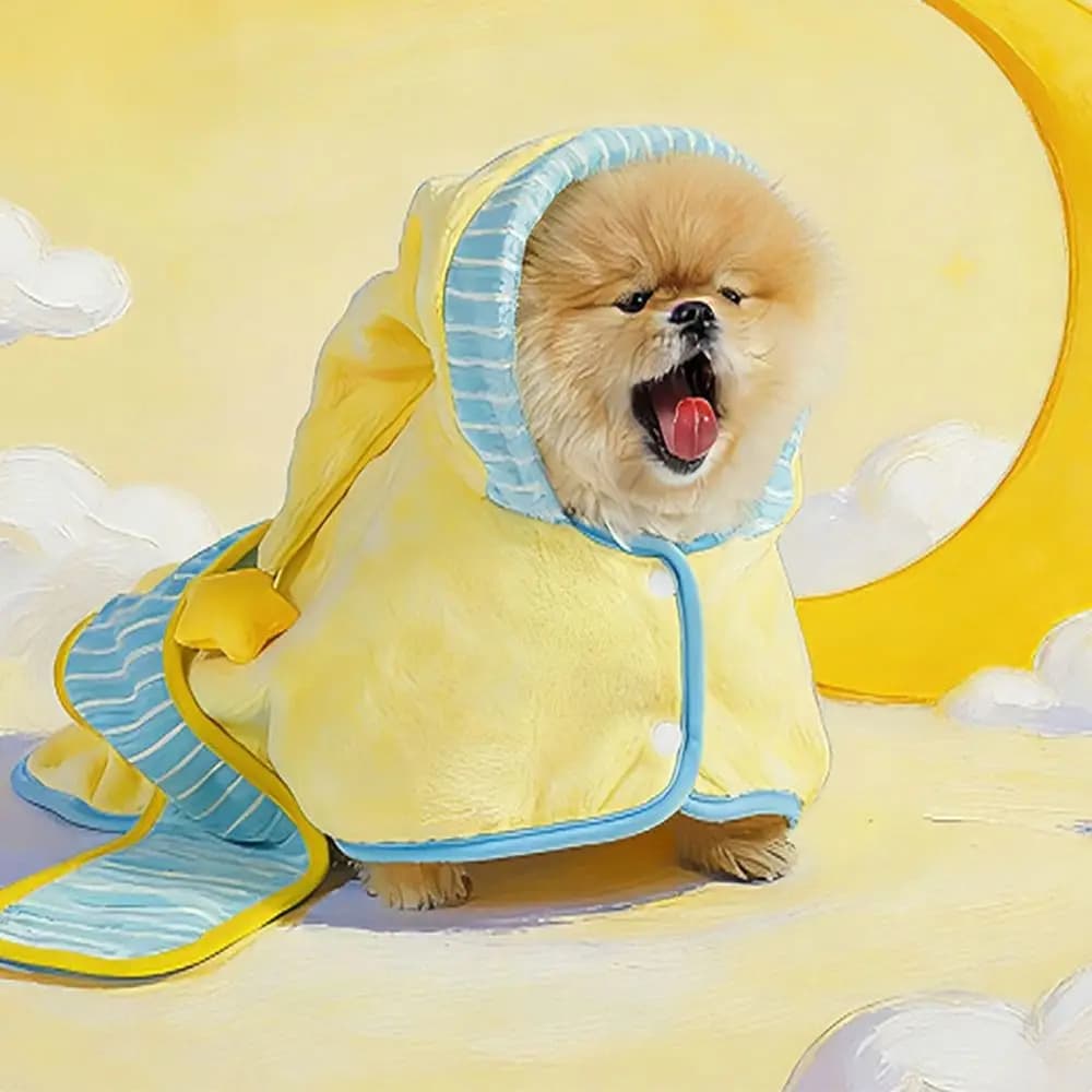 Cute Quick-drying Dog Bathrobe Soft Absorbent Puppy Robe Pet Bathing Supplies Nightwear Dog Towel Cat