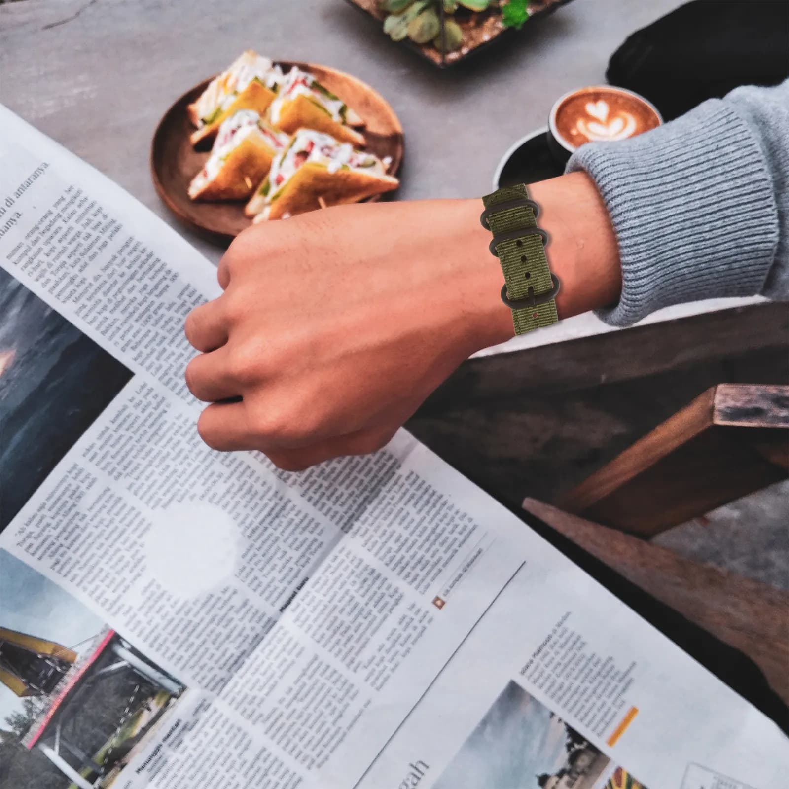 Quick release nylon spare strap compatible with Fenix 6, wear-resistant men's strap, convenient and easy to install