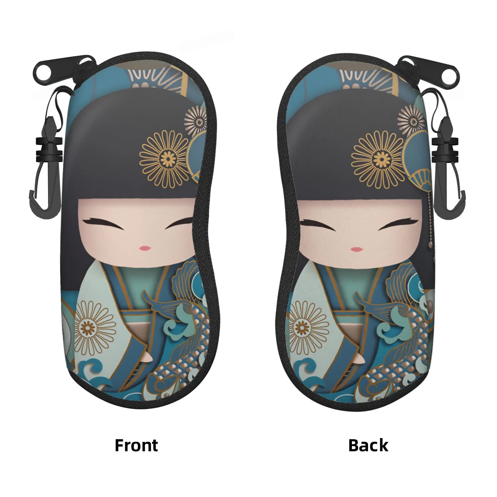 Japanese Kokeshi Doll Glasses Case Cover Men Women Sunglasses Case Fashion Custom Eyewear Bag Convenient Glasses Box
