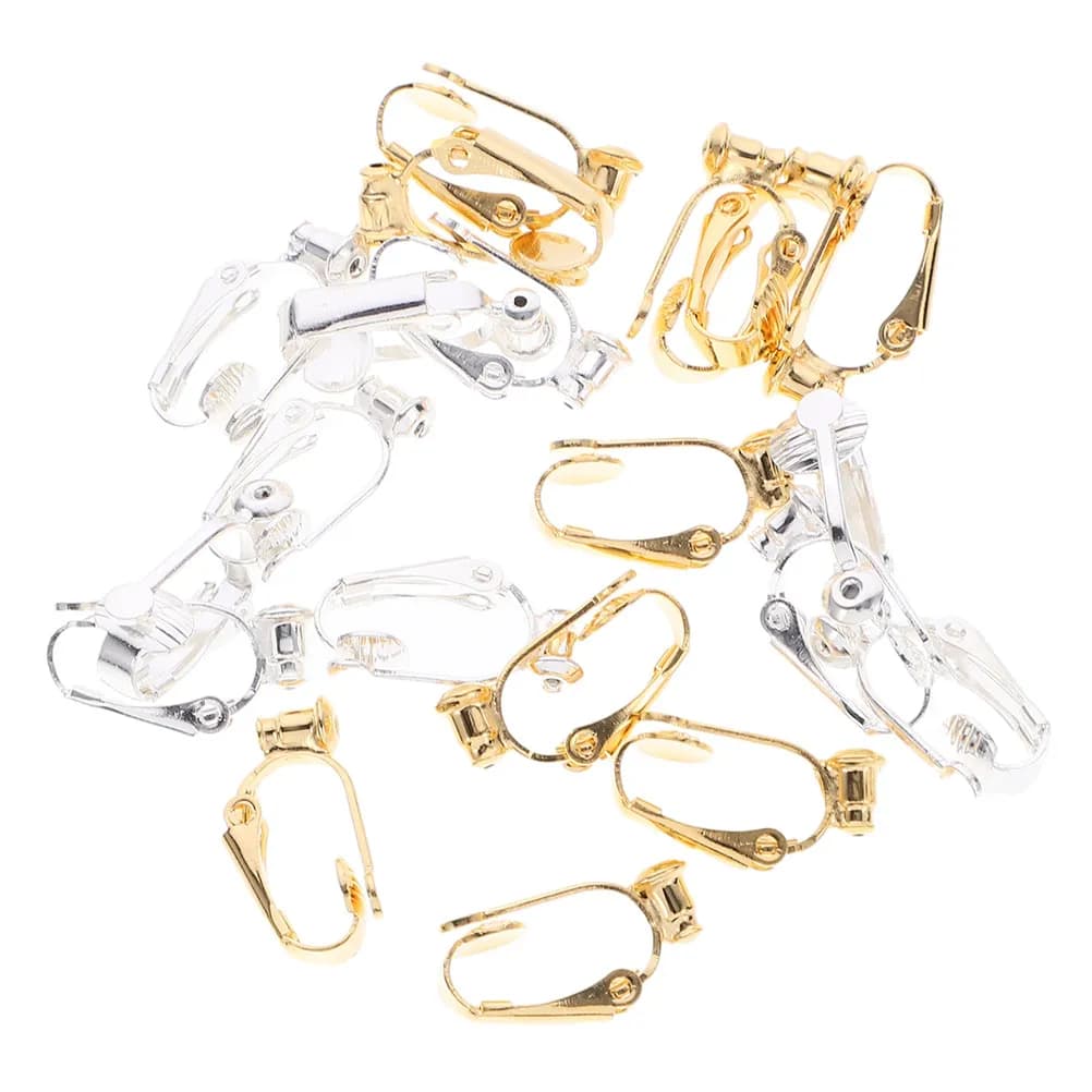 40Pcs Earring Clip Converter Kit Non-Pierced Ears Invisible Clip-on Earring Converter DIY Jewelry Making Tool for Women Daily