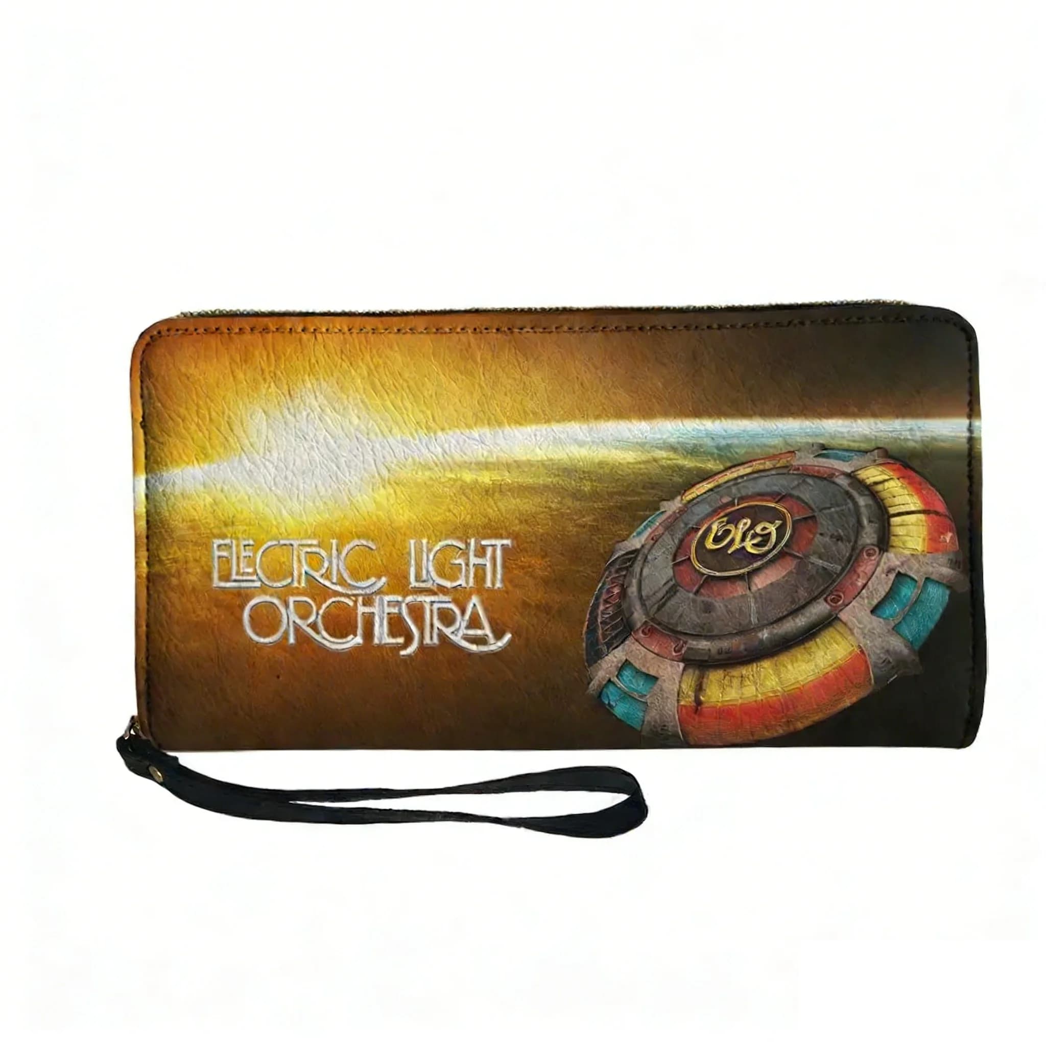 Personalized Wallet Electric Light Orchestra Rock Band, long wallet with zipper for men and women, double print, portable wallet, gift bag