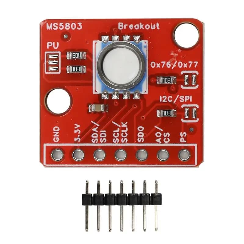 ABDE-Module Fluid Pressure Sensor GY-MS5803-14BA Compatible with Arduino, Waterproof for Gas, Liquids, Height Detection