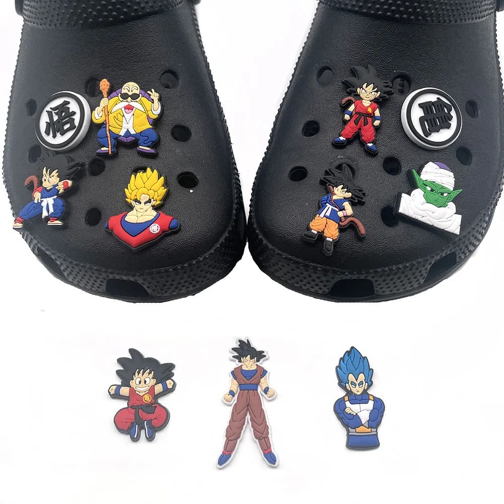 Dragon Ball Pvc Soft Rubber Charms Diy Shoe Decorations Garden Shoe Accessories Anime Themed For Clogs Sandals Kids Adults