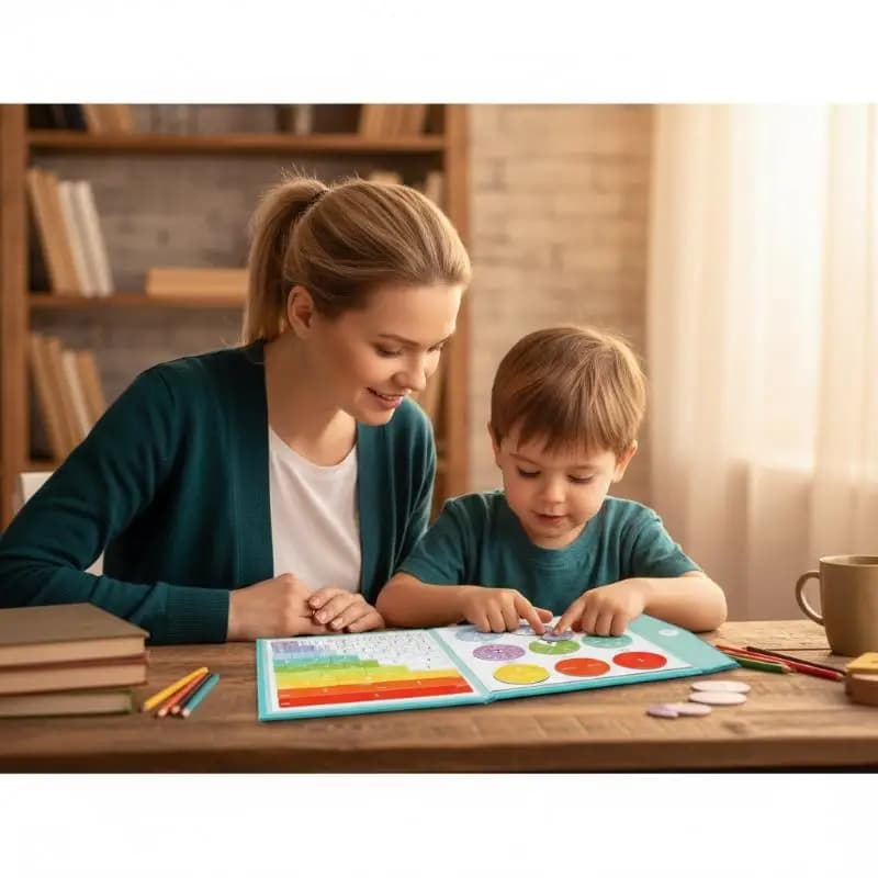 Set di Piastrelle Magnetiche per Frazioni 51 Pezzi, Strumento Educativo per l'Apprendimento della Matematica in Classe e a Casa, Libro Visivo sulle Frazioni - Offerta Speciale