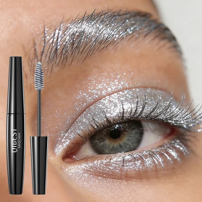 Eyelash Mascara with Sparkling Diamonds Glitter Shimmer Snowflake Long-Term Waterproof Mascara Scene Makeup