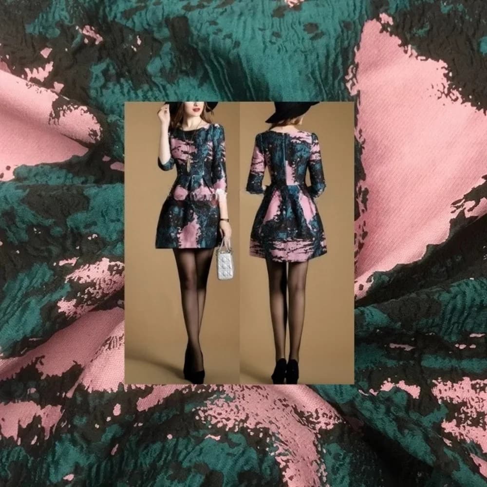 European Yarn-dyed Jacquard Brocade Fabric Spring Autumn for Dress Windbreaker Clothing Cloth Material Diy Sewing By The Yard
