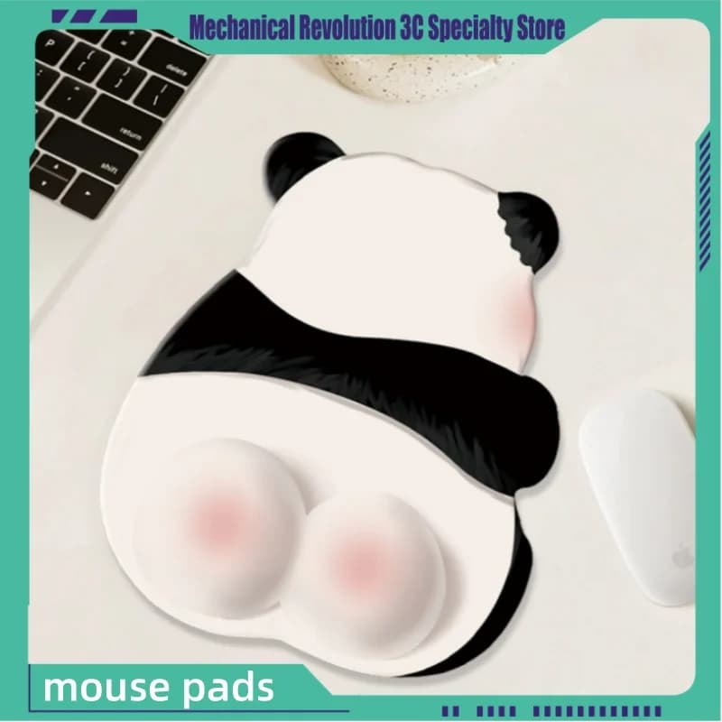 Simpatico tappetino per mouse Panda 2024 nuovo tappetino da polso ragazza nuovo antiscivolo comodo computer desktop laptop mouse da ufficio accessori da gioco