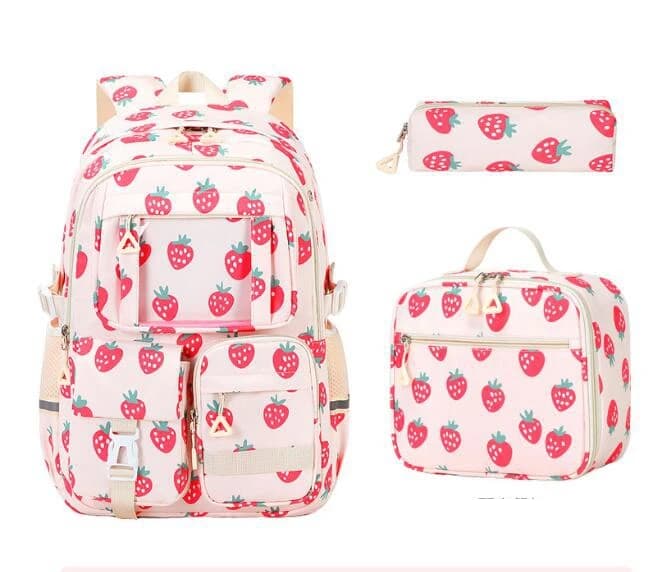 School Bags with Lunch Bag Pencil Case Girl's Elementary school Bookbags for girl 3 in 1School Backpack Lunch Bag Set for girls