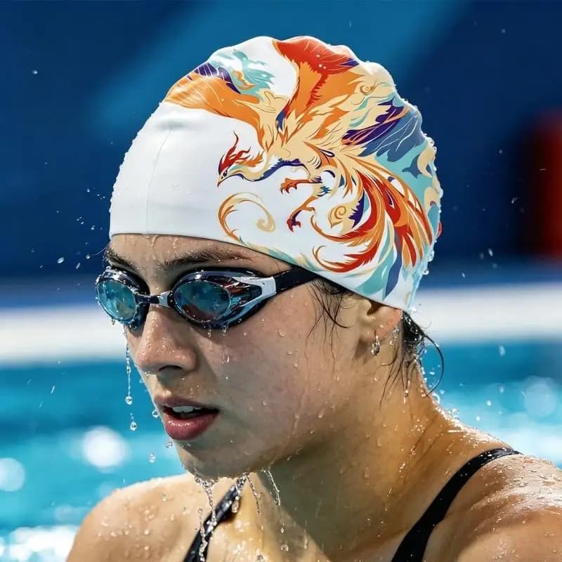 Cuffia da nuoto Protezioni per le orecchie estese Cuffia da nuoto in silicone essenziale per lo sport Cappello da nuoto per in