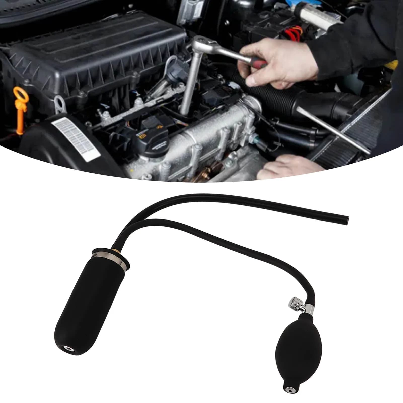Vescica in gomma siliconica elastica universale per macchina del fumo per auto, facile da usare per il rilevatore di perdite di fumo per auto