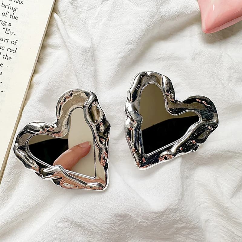 Corea argento Heart Grip Tok Mirror lussuoso supporto per dito Griptok supporto per cellulare supporto per cellulare accessori per smartphone
