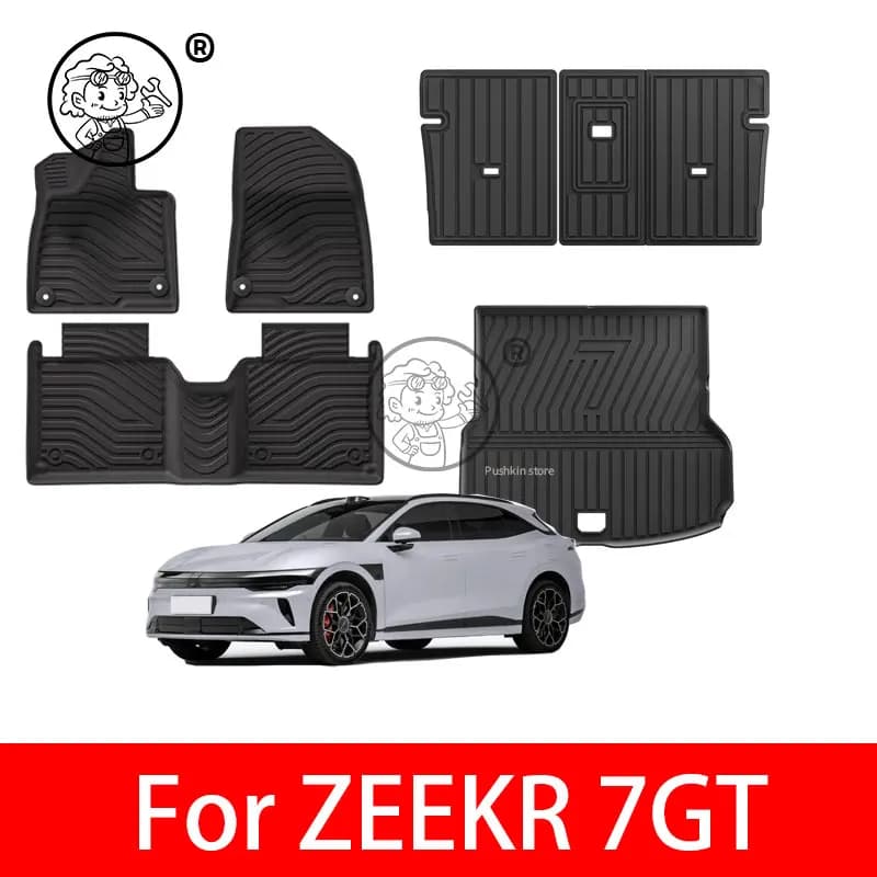 Car Floor Mats For ZEEKR 7GT 2025 2026 ZEEKR 007 GT All Weather Protection Anti-Slip TPE Cargo Liners Car Interior Accessories