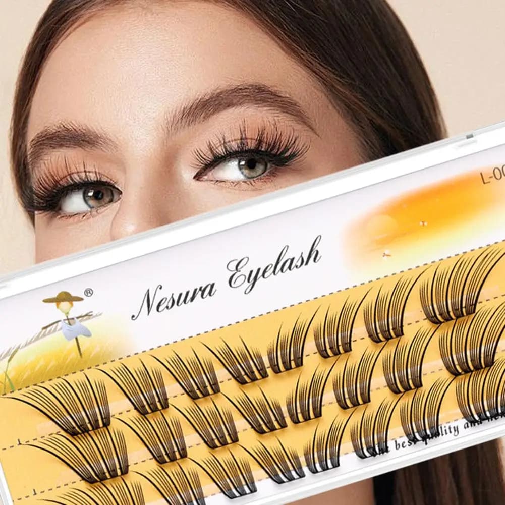 Sackvis 10 Pieces Eyelashes Style Foxes 3 Files 10D-40D Individual Eyelashes Inclined and Alate Facts in Soft Hand Segmented for DIY